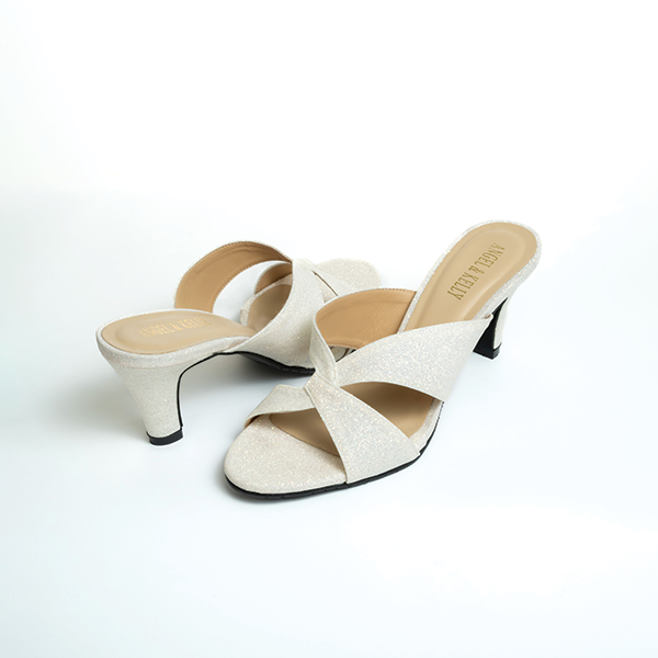 thumbnail image 2 of Women's Kitten Heel Slide Sandals - 2.2 Inch Low Heel Open Toe Slippers For Summer & Parties 2 of 14